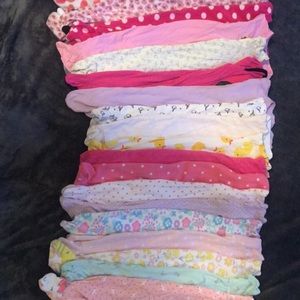 Baby girl Footy Pj lot